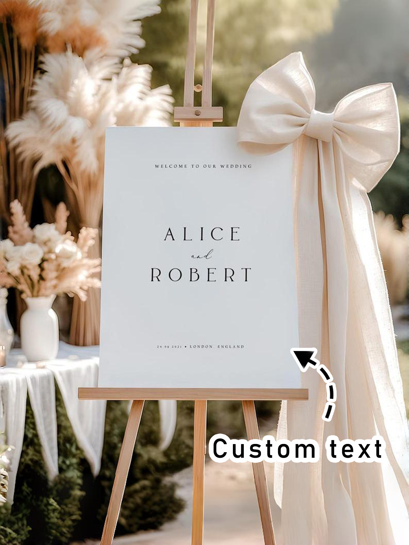 Minimalist Editable Modern Wedding Welcome Sign